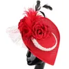 Wide Brim Hats Bucket Hats News Témoigna en forme de larme Sinamay Fascinator MILLIERY MILLERY CARNIVAL Fedora Chapeaux Kentucky Derby Headpiece Church Top Hat Y240426