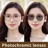 Sunglasses Pochromic Reading Glasses For Women Large Oversized Titanium & TR90 Frame Fashion Presbyopia Eyeglasses