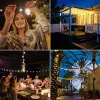 Décorations extérieures Garland Lights 220V G40 Plastique Bulbe LED Festoon Fairy Patio String Lights Mouade de jardin Street Garden Party