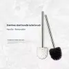 Set Stainless Steel Bathroom Toilet Brush Wc Kitchen Cleaning Brush Silver Wc Toilet Brush Scrubber Bathroom Cleaning Supplies #10