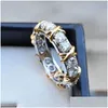 Band Rings Designer Ring Luxury Women Wire Crossover Sliver Moda Klasik Takı Çift Stil Yıldönümü Hediye Severler Hediyeler DOTR1U