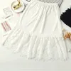 Dames kant ondertunkirt petticoat onder kleding lange rok veiligheid zomers slips casual mini -rokken underdress 240426