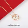 Cartre High End jewelry necklaces for womens Talisman V Gold CNC Thick Plated 18K Rose Gold Small White Fritillaria Collar Chain Original 1:1 With Real Logo and box