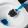 Set Detergent Refillable Toilet Brush Set WallMounted with Holder Silicone TPR Brush for Corner Cleaning Tools Bathroom Accessories