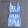 Women's Tracksuits NORMOV Women Printing Sets Two Piece Set Seamless Sports Suits Gym Outfits Fitness Sports Bra Leggings Running Outfits Y240426