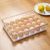 Depolama Şişeleri Buzdolabı için Yumurta Tutucu 24 Grid Büyük Kapasiteli Buzdolabı Organize Kaplar Çok Fonksiyonlu Çekme Çekmece Tutucuları