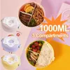 Bento Boxes Cartoon Bento Lunch Box For Kids Leakproof Lunch Fruit Container för Girls Boys Toddlers med 2-3 fack Microwave Safe