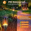 Decoraties 12Pack Flikkering Flame Solar Torch Lights Solar Lights Outdoor Landschap Decoratie verlichting Tuin Patio Pathway Waterdicht