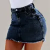 Dames zomer High Tailed Mini Denim Rok Sexy Ladies Club Party Wear Slim Bodycon Short Jeans Female 240424