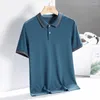 Polos pour hommes Polo Ship Polo Men Summer Male masculine Solide Couchons Cool Camping Top Tees Bussiness Vêtements Slim Fit Plus taille