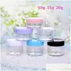 Packaging Bottles Wholesale Car Dvr Packing 10G 15G 20G Jar Cosmetic Sample Bottle Empty Container Clear Plastic Pot Jars Makeup Con Dhsim