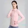 LU-088 2024 Yoga Jacket Womens Define Workout Sport Coat Fitness Jacket Sports Quick Dry Activewear Top Solid Zip Up Sweatshirt Sportwear Hot Sell