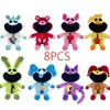 Bambole peluche 8pcs Critters sorridenti giocattoli peluche cartone animato bambole per gatto peluche bambole per giocattoli per giocattoli per ragazzi regali di compleanno per bambini t240428