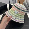 Designer Strohhut Sommereimer Hüte Luxuskappen Casquette Grasgeflecht Mütze ausgestattet Häkelhut Damen Beach Sunhat Visherfischer Hüte