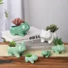 Decoraties creatieve keramische mini bloempot sappige planter schattige groene planten planter bloempot met gat huizen tuindecoratie buiten