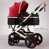 Strollers# Belecoo lichtgewicht luxe babywagen 3-in-1 draagbaar hoog landschap Omkeerbare hete moeder roze reis kalk Q2404291