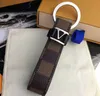 Fashion Key Buckle Car Keychain Handmade Leather Keychains Men Women Bag Pendant Accessories 11 Color