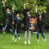 Decoração de festas em forma de urso graduação no balão momentos memoráveis balões decorações de desenhos animados adornamento filme de alumínio superdimensionado