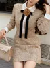 Casual jurken Dabuwawa Bow Tree Dimensional Decoration Dresser for Women Vintage Splited Slim Empire Rok Lichtgewicht Fancy Proiming