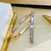 Van Cl AP Classic CNC Kaleidoscope Bracelet Fomens 18K Rose Gold large Édition étroite Clover Lucky V Net Red Same Same Buckle J9W7