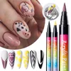 10/12/24pcs nagelkonst graffiti penna färgglad vattentät ritning målning liner borste nagellack penna diy nagelkonst dekor accessorie 240415