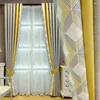 カーテン1パネル140cmの幅リビングルームの寝室の幾何学的なダイヤモンド形状のジャクードのためのスプライシング