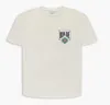Camisetas de diseñador rhuder originales de alta calidad 2023 Summer Nuevo árbol de coco Sunset estampado Vintage antiguo antiguo masculino para hombres con manga corta con 1: 1 logotipo