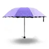 Ombrellas a foglia rossa manuale portatile pieghevole ombrello ombrello fiorito in acqua nera con rivestimento leggero ombrello UV