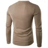 Мужские свитера 2024 Осенняя молодежная мода тенденция V-образной кардиган вязаный свитер