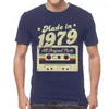 Мужские футболки Мужские, сделанные в футболке 1979 года Harajuku Все оригинальные части подарка на день рождения футболка короткая Slve уникальная футболка хлопковая Tops Tops подарок T240425