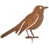 4PCS Rusty Metal Birds Decor Outdoor Decor Garden Home Yard Trawnik Ryba staw staw basenowy Sylwetki ozdoby dekoracyjne Figury 240419