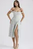 Strandoutfits für Frauen Bad Ausgang Pareo Deck -Up -Kleid Lange weibliche Badeanzug 2024 Slim Gurt Sexy geteilte Blume Polyester Spandex