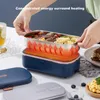 Bento Boxes Stainless steel electric lunch box 220V home work adult meal heater leak proof food container Q240427