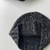 Banie / Casquettes du crâne coréen paillette tricot Hat Lady Automne et Hiver Mens and Womens Street Fashion Hip-Hop Personalités Skull HATS BEATS D240429