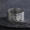 Bandringe Sterling Silber 925 Ring Womens Classic Round Exquisite Schmuck Jubiläum Geschenk Vintage Spider Design Ring Großhandel Q240427