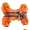 Dog Toys tuggar lyxiga leksaksmolar tugga modedesigner Squeak unik P Bone Cup Passion för husdjurstillbehör Drop Delivery Home Garden Dhxvo