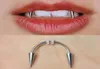 1 st punk tandheelkundige grills Dracula septum piercing tijger tand nagelroestvrij staal C staaf lip ring zomibe vampire tanden decoratie9364185