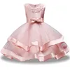 Mädchenkleider Baby Girls Spitzenblume Kleid Prinzessin elegantes Kleinkind Kinder Hochzeit Ballkleid Kostüm Kinder Partykleider Kinder Kleidung 1-10y