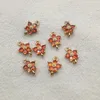 Przyjazd 13x8 mm 50pcs Miedź z sześciennymi złączami kwiatów cyrkonu do kolczyków