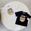 Little Bear Kids Designer Vêtements Baby Kids Kids Short Sheve Tees Tops Baby Boys Shirts Luxury Girls Fashion Lettre Chilsren Lettre décontractée