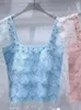 Damestanks Bead Stitching Lace Flower Kamisole voor vrouwen Slim Fit Bodem Casual Summer Top 2024