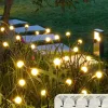 Dekorationer Solar Firefly Lights 6/8/10 LED Solar Garden Lawn Lights Outdoor Waterproof Swaying Light For Courtyard Patio Pathway Decoration