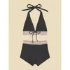 Costume da bagno diviso in vita alta piccola piccola bikini femminile femminile costume da bagno bikini