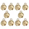 Party fournit 10 pcs Small Brass Bell Little Bells Vintage pour décoration Métal Tiny Crafts Ornement rustique