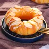 Decoratieve bloemen simuleren fruitcake donutmodel kunstmatige nep brood bakkerij po prop keuken diy decor