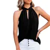 Women's Tanks Summer Tops For Women Sleeveless Halter Loose Vest Elegant Solid Color Blouse Female Shirts Woman Clothes