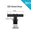 Decorations 1/2" 3/4" Male Female Thread Connector To Barb 16mm 20mm 25mm PE Hose Elbow Tee Adapter Garden Irrigation 2Pcs