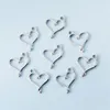 Charms 10pcs Hollow Lovely Peach Heart 19 20mm Ligante de cor prata Pingentes Fazendo DIY feita artesanal para encontrar jóias