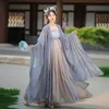 Roupas étnicas Vestido de noiva Hanfu Bordado original Conjunto de vestido longo da cintura comprida