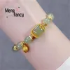 Natural Hetian Jade Square Sugar Lotus Bracelet Exquisite Elegant Sexy Young Girls Selling Fashion Luxury Fine Jewelry 240428